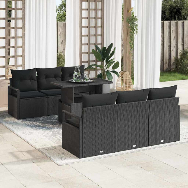 Tuin Sofa Set 7 St 6-Aantal Zitplaatsen