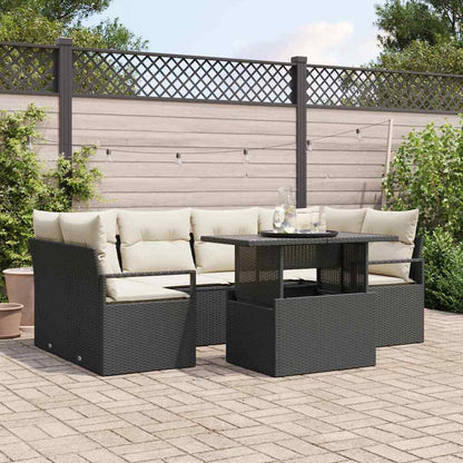 Tuin Sofa Set Met Opslag Met Kussen 7 Pcs Poly Rattan
