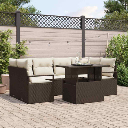 Tuin Sofa Set Met Opslag Met Kussen 7 Pcs Poly Rattan