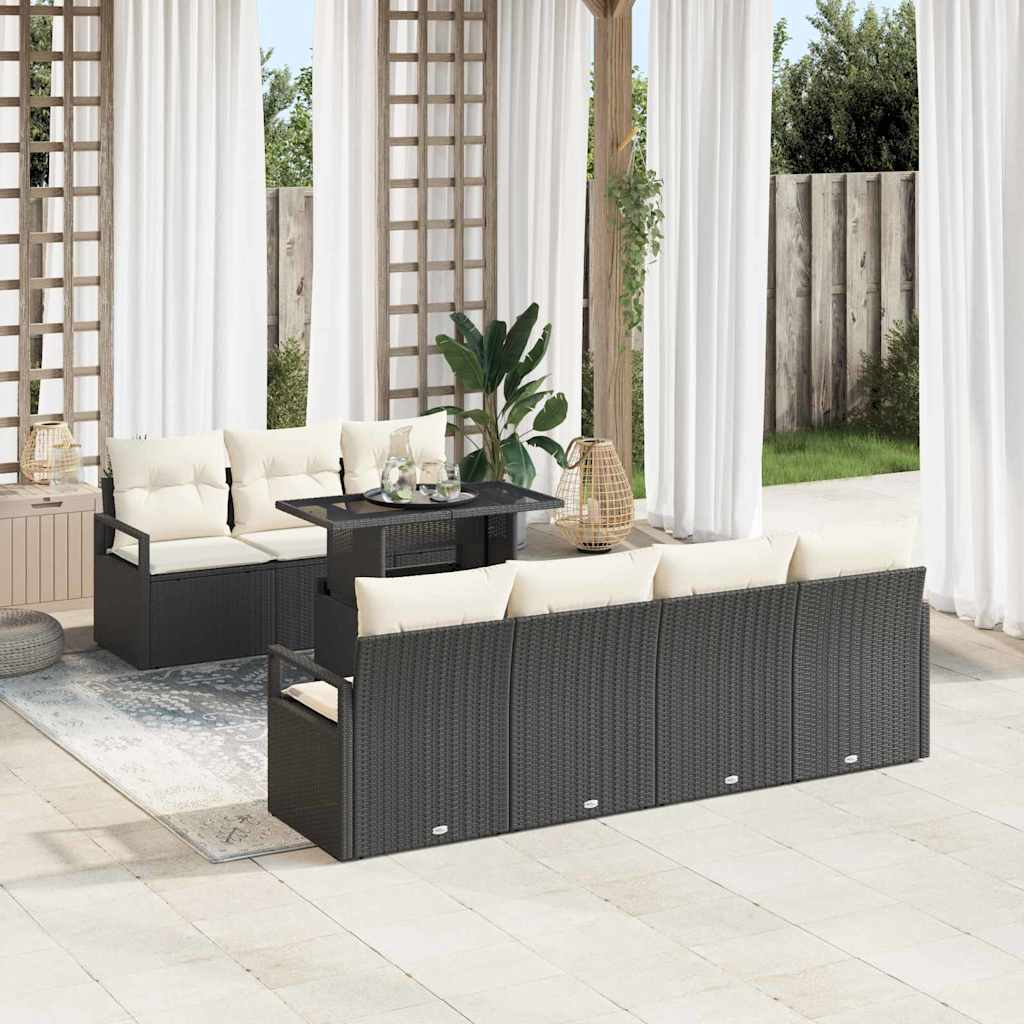Tuin Sofa Set Met Opslag 8 Pcs Poly Rattan