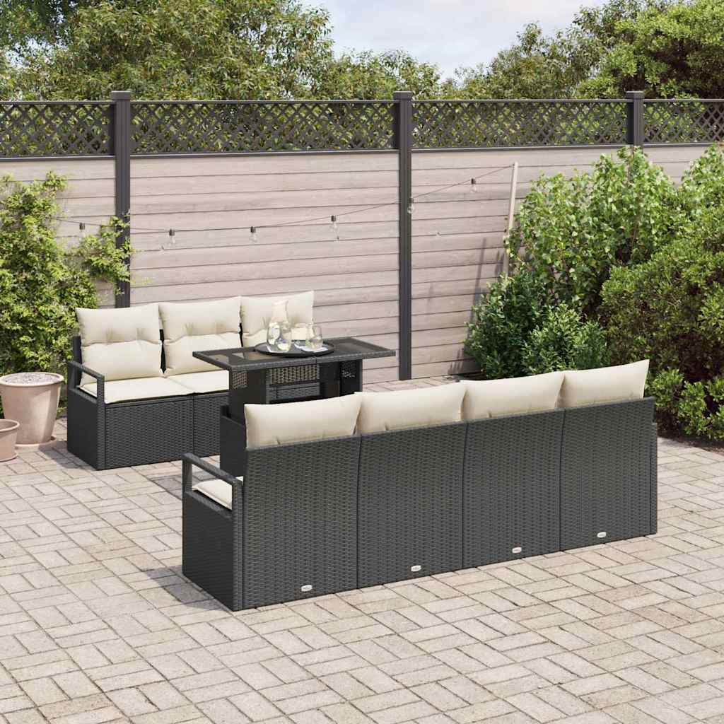Tuin Sofa Set Met Opslag 8 Pcs Poly Rattan