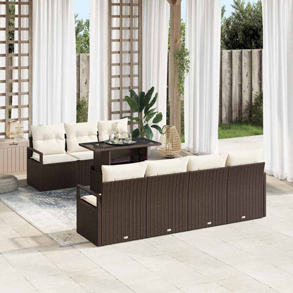 Tuin Sofa Set Met Opslag 8 Pcs Poly Rattan