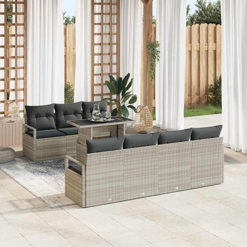 Tuin Sofa Set Met Opslag 8 Pcs Poly Rattan