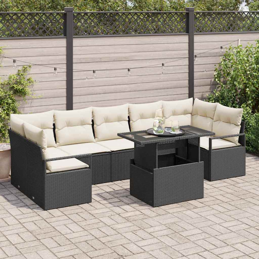 Tuin Sofa Set Met Kussen 8 Pcs Poly Rattan