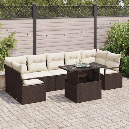 Tuin Sofa Set Met Kussen 8 Pcs Poly Rattan