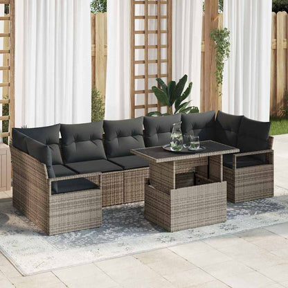 Tuin Sofa Set Met Kussen 8 Pcs Poly Rattan