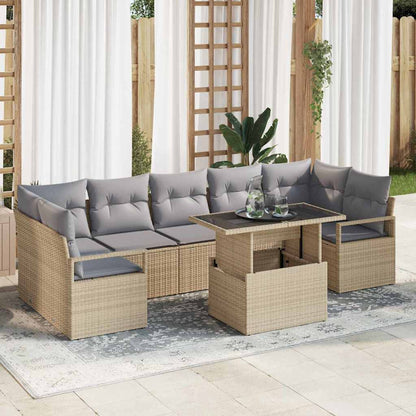 Tuin Sofa Set Met Kussen 8 Pcs Poly Rattan