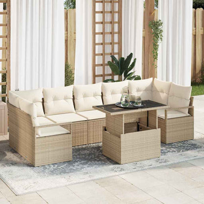 Tuin Sofa Set Met Kussen 8 Pcs Poly Rattan