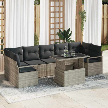Tuin Sofa Set Met Kussen 8 Pcs Poly Rattan