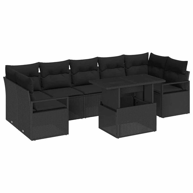 Tuin Sofa Set Met Kussen 8 Pcs Poly Rattan