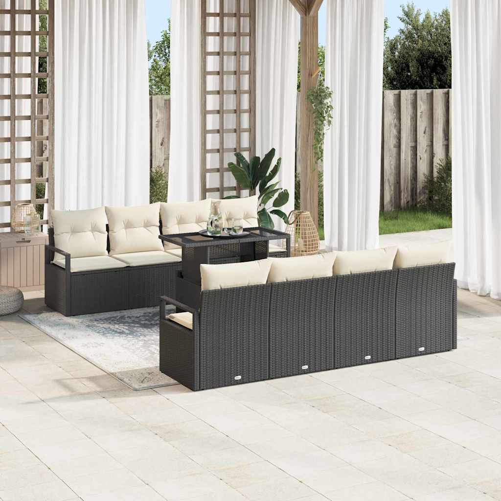 Tuin Sofa Set Met Opslag 9 Pcs Poly Rattan