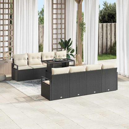Tuin Sofa Set Met Opslag 9 Pcs Poly Rattan