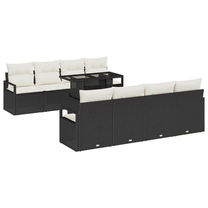 Tuin Sofa Set Met Opslag 9 Pcs Poly Rattan