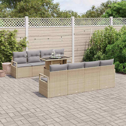 Tuin Sofa Set Met Opslag 9 Pcs Poly Rattan