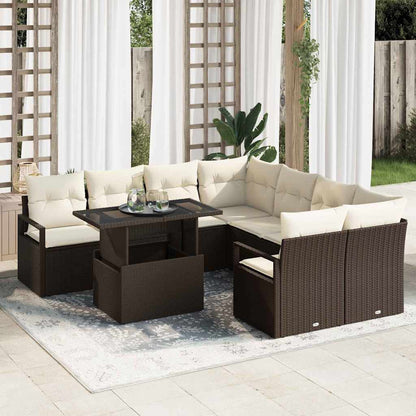 Tuin Sofa Set Met Opslag 9 Pcs Poly Rattan