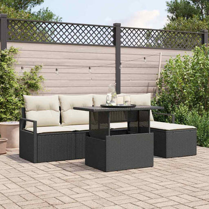 Tuin Sofa Set Met Opslag 6 Pcs Poly Rattan