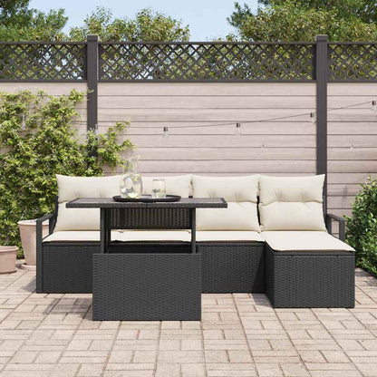 Tuin Sofa Set Met Opslag 6 Pcs Poly Rattan