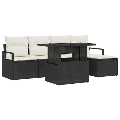 Tuin Sofa Set Met Opslag 6 Pcs Poly Rattan