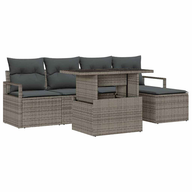Tuin Sofa Set Met Kussen 6 Pcs