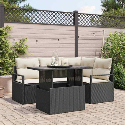 Tuin Sofa Set Met Kussen 5 Pcs Poly Rattan