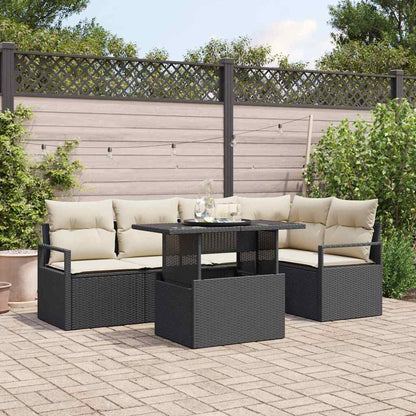 Tuin Sofa Set Met Opslag 6 Pcs Poly Rattan
