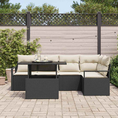 Tuin Sofa Set Met Opslag 6 Pcs Poly Rattan