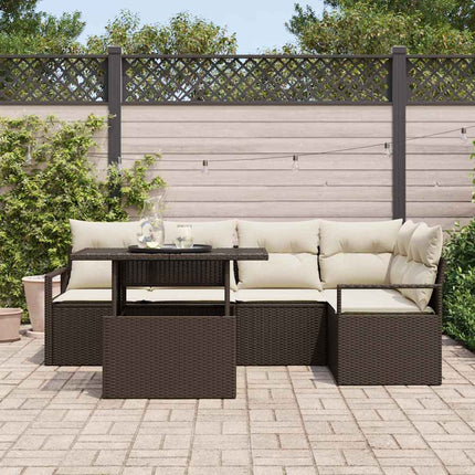 Tuin Sofa Set 6 St 5-Aantal Zitplaatsen