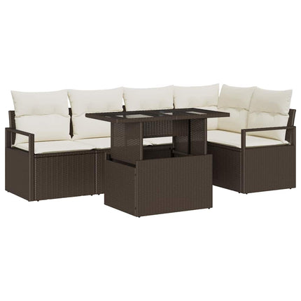 Tuin Sofa Set 6 St 5-Aantal Zitplaatsen