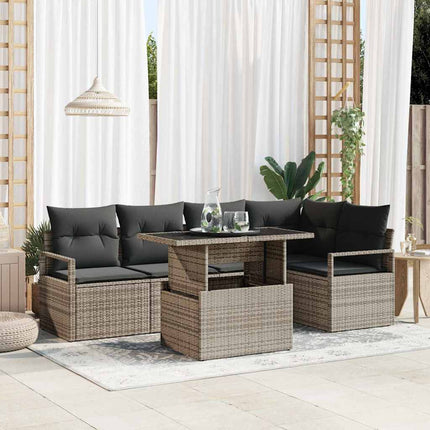 Tuin Sofa Set 6 St 5-Aantal Zitplaatsen