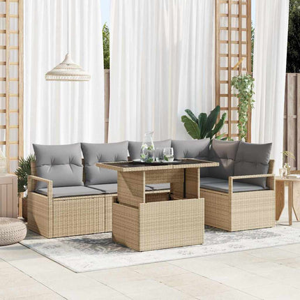 Tuin Sofa Set 6 St 5-Aantal Zitplaatsen