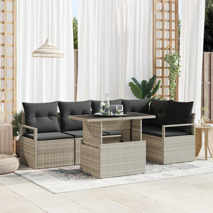 Tuin Sofa Set 6 St 5-Aantal Zitplaatsen