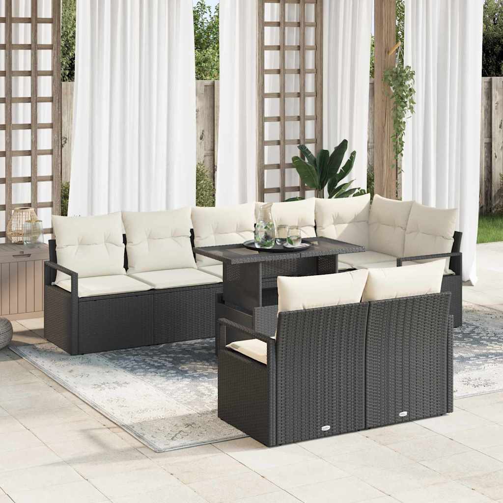 Tuin Sofa Set Met Kussen 9 Pcs Poly Rattan