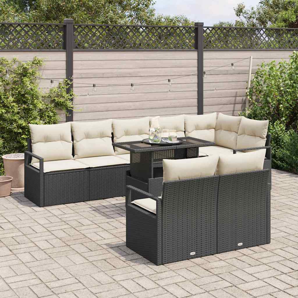 Tuin Sofa Set Met Kussen 9 Pcs Poly Rattan