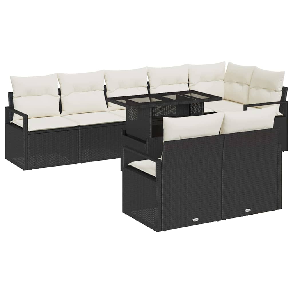 Tuin Sofa Set Met Kussen 9 Pcs Poly Rattan