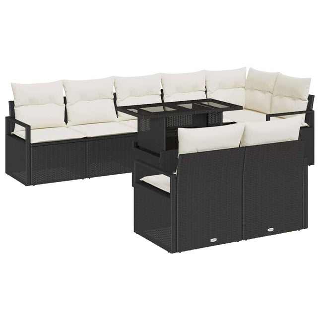Tuin Sofa Set Met Kussen 9 Pcs Poly Rattan