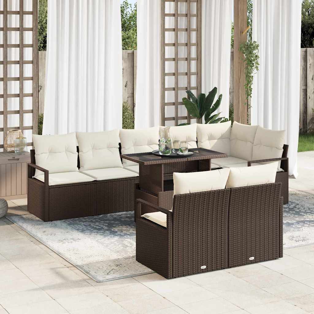 Tuin Sofa Set Met Kussen 9 Pcs Poly Rattan