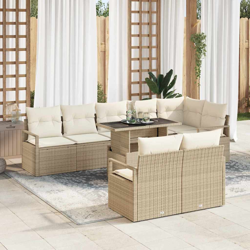 Tuin Sofa Set Met Kussen 9 Pcs Poly Rattan