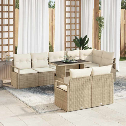 Tuin Sofa Set Met Kussen 9 Pcs Poly Rattan