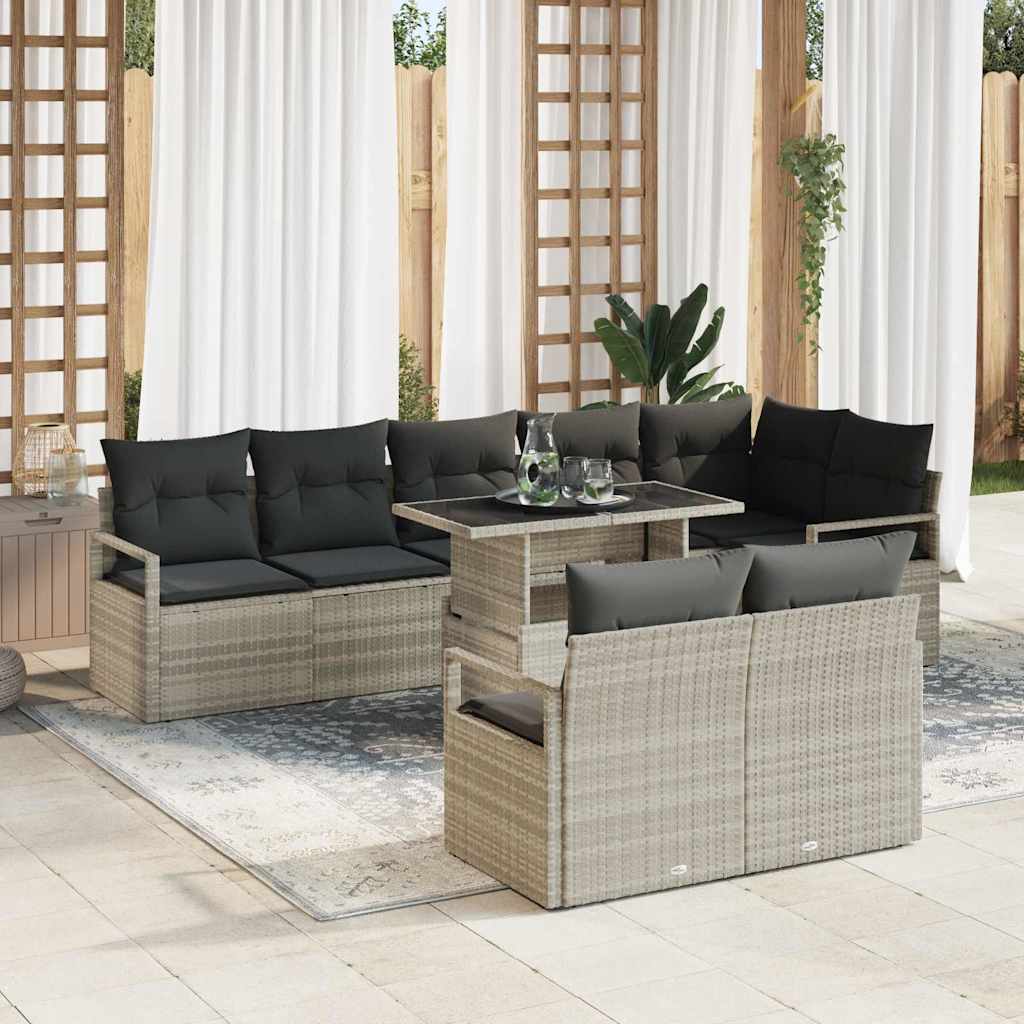 Tuin Sofa Set Met Kussen 9 Pcs Poly Rattan