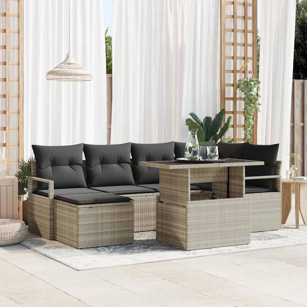 Tuin Sofa Set Met Kussen 7 Pcs