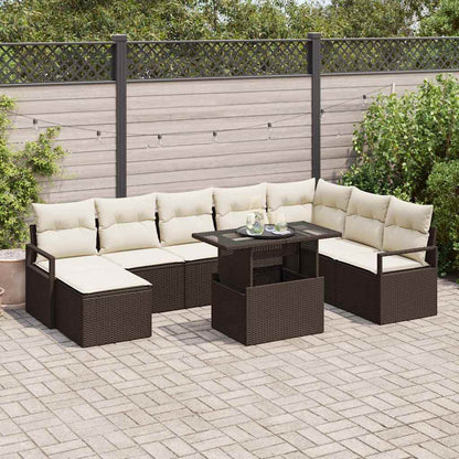 Tuin Sofa Set Met Kussen 9 Pcs