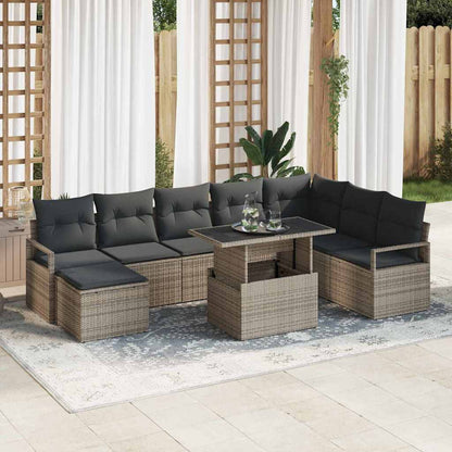 Tuin Sofa Set Met Kussen 9 Pcs