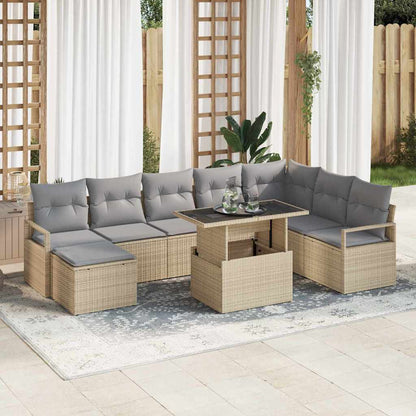 Tuin Sofa Set Met Kussen 9 Pcs