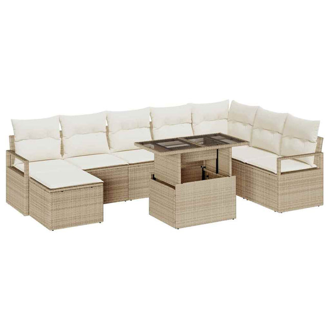 Tuin Sofa Set Met Kussen 9 Pcs