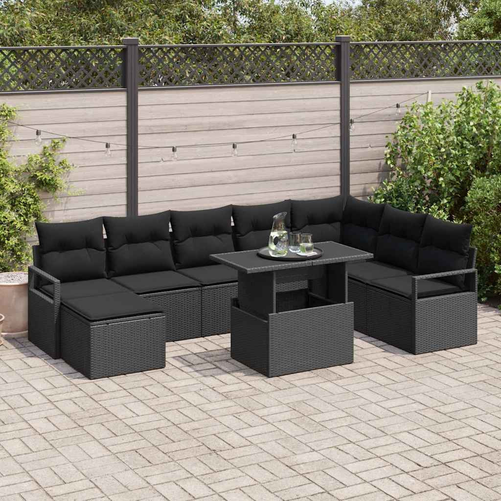 Tuin Sofa Set Met Kussen 9 Pcs