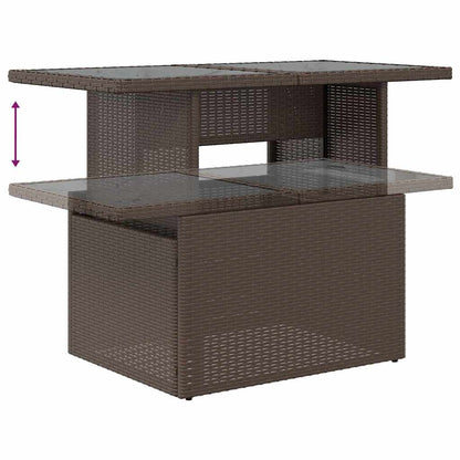 Tuin Sofa Set Met Kussen 9 Pcs En Rood Poly Rattan