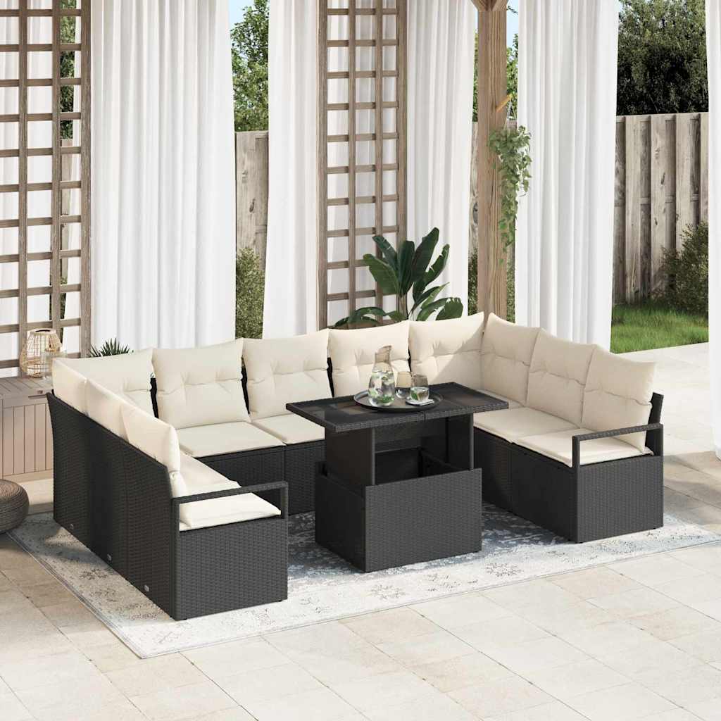Tuin Sofa Set Met Kussen 10 Pcs Poly Rattan