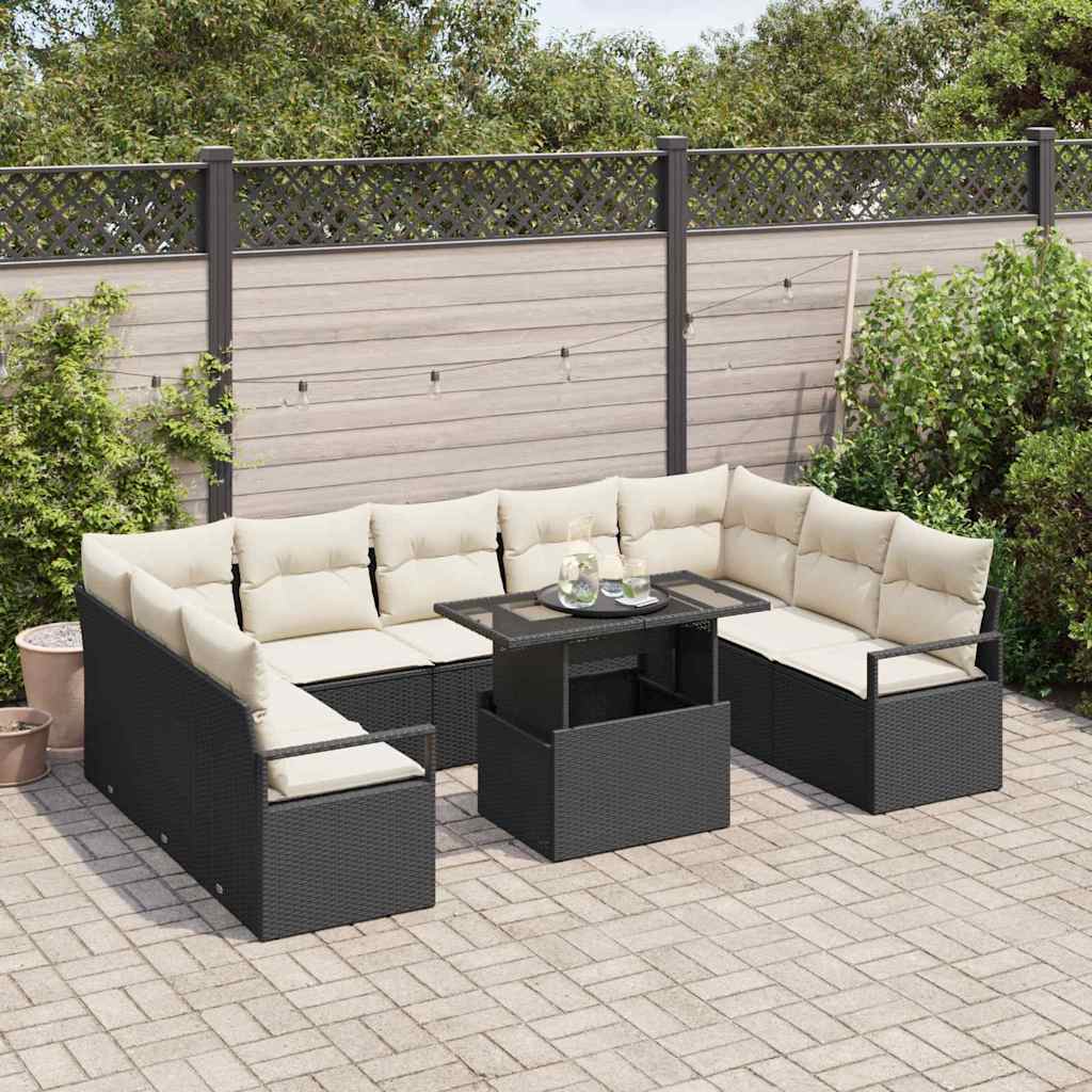Tuin Sofa Set Met Kussen 10 Pcs Poly Rattan