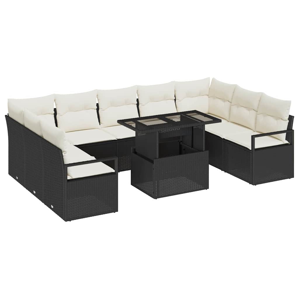 Tuin Sofa Set Met Kussen 10 Pcs Poly Rattan