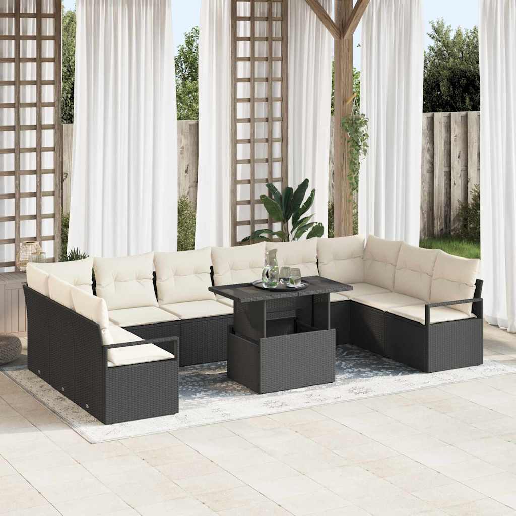 Tuin Sofa Set Met Kussen 11 Pcs Poly Rattan